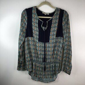 Daniel Rainn• Cinched Waist Blouse Top Long Sleeve Size M